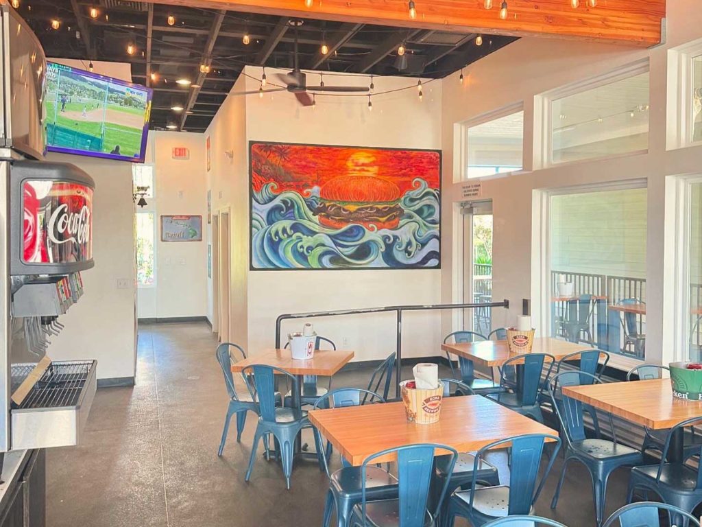 inside the Smash Daddys 808 restaurant in Pahoa